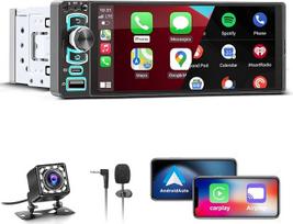 1 DIN „Bluetooth“ automobilių radijas su ekranu, vieno DIN dydžio automobilių radijas su belaidžiu „Apple CarPlay“ ir „Android Auto“, 6,28 colio jutikliniu ekranu, „MirrorLink“, GPS navigacija, FM, USB, „Type-C“, ekvalaizeriu, atbulinės eigos kamera