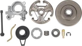 1 komplektas 3/8 colio sankabos būgno ratlankio krumplių rinkinys, atsarginė dalis, OEM 503744401 503756102, suderinamas su „Jonsered“ modeliais 2171, 2071, CS2171, 2165, CS2165