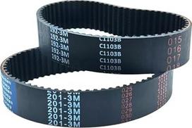 1 vnt. HTD 3M dantų diržo, ilgis 87, 90, 93, 96, 99, 102, 105, 108, 111, 114, 117, 120, 123, 126, 129, 132, 135 mm Plotis 6–20, uždara kilpa, dantytas (HTD 3M-123 mm-41 dantys, 15 mm)