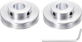 1 x vieno griovelio skriemulys, 15 mm fiksuotas skylė, 50 mm OD aliuminio lydinio mechaninis skriemulys su šešiakampiu raktu 6 mm PU apvaliam diržui
