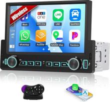 1 „Din“ automobilių radijas su 7 colių jutikliniu ekranu, HD MP5 automobilių multimedijos grotuvu ir „Bluetooth“ bei FM radijo imtuvu