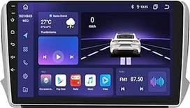 10 colių "Android 13" stereofoninis automobilinis radijas Belaidis "CarPlay" "Android" automobilis "Peugeot 208" 2008 2014-2018 FM RDS radijas GPS WiFi ir 4G LTE navigacija "Bluetooth" 8 branduolių 4G + 32G orų ekranas
