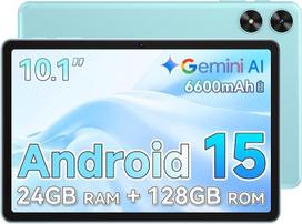 10 colių planšetinis kompiuteris, „Android 15“, keturių branduolių procesorius, 24GB RAM + 128GB ROM, išplečiama iki 1 TB, 1280 x 800 HD IPS ekranas, 6600 mAh, dvigubas „Wi-Fi“ 5G, 8 MP + 2 MP kamera, GPS, „Bluetooth“ 5.0, komplekte su apsauginiu dėklu
