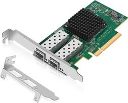 10GB dvigubo LAN SFP PCI-e tinklo plokštė, „Intel 82599“ (X520) valdiklis, „NICGIGA“ 10Gbps Ethernet adapteris, 2 x 10GbE SFP prievadai, 10 G tinklo plokštė, suderinama su „Windows“, „Windows Server“, „Linux“ ir „VMware“