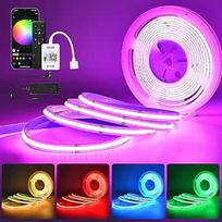 10 m COB LED juosta, suderinama su "Alexa", "Spot-Free" išmanioji RGB LED juosta, sinchronizuojanti muziką, "WiFi" LED pasakų žibintai žaidimams ir svetainei, 576 LED/M, 16 milijonų spalvų, veikia su "Google Home