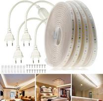 10 m šaltai balta LED juosta be kabelio laido, 2835 SMD 120 LED/m juosta, 220 V 230 V labai ryškus apšvietimas, IP65 vandeniui atsparus šviesos vamzdis