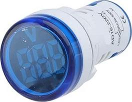 10 stücke Blau 22mm skaitmeninis voltmetras Runde AC 20-500V Spannung Tester Meter Monitor Power LED Anzeige 30x30mm