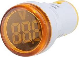 10 stücke gelb 22mm Skaitmeninis voltmetras Runde AC 20-500V Spannung Tester Meter Monitor Power LED Anzeige 30x30mm