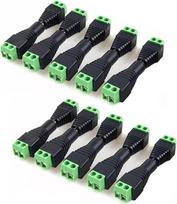 10 vnt. 5,5 mm x 2,1 mm 12 V lizdų, maitinimo kištukai, skirti vaizdo stebėjimo kameroms ir LED juostoms
