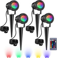 10 W RGB LED sodo šviesos prožektorius, 230 V
