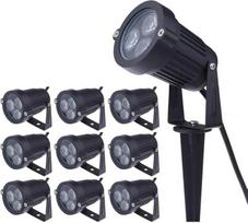 10 x 3 W LED sodo prožektorių, lauko šviestuvai, žibintai, 220 V, lauko dekoratyvinis kraštovaizdžio apšvietimas (šiltai balta)