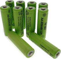 10 x įkraunamos baterijos Ni-MH AA 600 mAh 1,2 V, skirtos saulės žibintams 1010-AA Trango