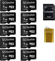 10 „Micro SD“ kortelių rinkinys (1GB)