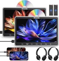 10,5 automobilinis DVD grotuvas su HDMI įvestimi, 2 ekranais ir 2 ausinėmis, įskaitant vaikišką ekraną, palaiko 128GB USB SD korteles, MPEG ir MPG