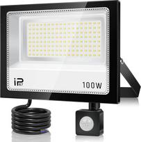 100 W LED prožektorius su judesio jutikliu, skirtas naudoti lauke
