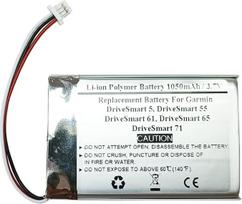 1050 mAh, 3,7 V atsarginė GPS navigatoriaus baterija, skirta „Garmin“ modeliams „DriveSmart 5“, „DriveSmart 55“, „DriveSmart 61“, „DriveSmart 65“, „DriveSmart 71“, 361-00056-08