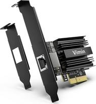10G PCI-E tinklo plokštė su 10Gbps RJ45 prievadais, „Intel AQC113“ valdikliu, „VIMIN“ 10Gb Ethernet adapterio plokštė, suderinama su „PCI Express X8“, „X16“, palaiko „Windows 10/11“, „Windows Server“ ir „Linux“