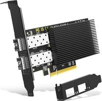 10Gb Dual LAN SFP+ PCI-e tinklo kortelė, "Intel 82599 (X520)" valdiklis, NICGIGA 10Gb/s Ethernet adapteris, 2 x 10Gbe SFP prievadas, 10G NIC kortelė, palaiko "Windows/Windows Server/Linux/VMware