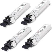 10GBase-SR SFP modulis, 10Gbe daugiarežiminis LC 850 nm tinklo siųstuvas-imtuvas, skirtas „Cisco SFP-10G-SR“, „Meraki MA-SFP-10GB-SR“, „Ubiquiti UniFi UF-MM-10G“, „Fortinet“, „Meraki“, „Supermicro“ ir kt., iki 300 m, 4