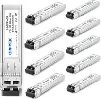 10GBase-SR SFP+ siųstuvas-imtuvas, 10G daugiarežiminis SFP+ LC modulis, suderinamas su „Cisco SFP-10G-SR“, „Ubiquiti UF-MM-10G“, „Fortinet“, „Mikrotik“, „Netgear“, „Supermicro“, 850 nm MMF, iki 300 m (10 vnt. pakuotė)