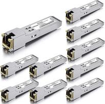 10Gtek 10/100/1000Base-T varinis SFP, automatinio derinimo SFP-RJ45 mini-GBIC siųstuvas, skirtas "Cisco" GLC-T/SFP-GE-T, 10 vnt.