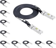 10Gtek „Ubiquiti UniFi“ SFP+ į SFP+ kabelis, 2 metrai (6,5 pėdos), 10GBASE-CU SFP+ tiesioginio prijungimo varinis (DAC) „Twinax“ kabelis, pasyvus, 10 vnt. pakuotė