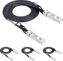 10Gtek „Ubiquiti UniFi“ SFP+ į SFP+ kabelis, 2 metrai (6,5 pėdos), 10GBASE-CU SFP+ tiesioginio prijungimo varinis (DAC) „Twinax“ kabelis, pasyvus (4 vnt. rinkinys)