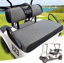 10L0L golfo vežimėlių sėdynių užvalkalai, skirti „EZGO TXT RXV“ ir „Club Car DS“ (nuo 2000 m. gamybos), kvėpuojantys sėdynių užvalkalai iš tinklinio audinio, skalbiami – pilkos ir juodos spalvos