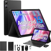 11 colių planšetinis kompiuteris su jutikliniu ekranu, „Android 15“, 36GB RAM, 512GB ROM / 1 TB, 4G LTE, dvi SIM kortelės + „Wi-Fi“, 5G, aštuonių branduolių procesorius, „Gemini AI“, 13 MP + 8 MP kameros, 9580 mAh baterija, GPS, planšetinis kompiuteris