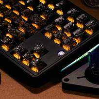 119 raktų iš kalto anglies pluošto klavišų dangteliai, skirti klaviatūroms su „Cherry MX“ jungikliais