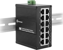 12 prievadų gigabito tinklo komutatorius, USB-C 5 V arba nuolatinė srovė 9–56 V, -40 °C – 75 °C