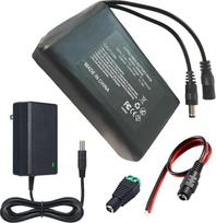 12 V, 10 000 mAh ličio jonų akumuliatorius su įkrovikliu, suderinamas su 12 V įrenginiais, „pasidaryk pats“ projektais, radijo imtuvais, žvejybos žibintais, LED šviesos juostomis, vaizdo stebėjimo kameromis