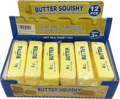 12 vnt. rinkinys „Butter Squishy“ – lėtai išsipūstantis antistresinis žaislas, minkštas sensorinis žaislas vaikams ir suaugusiems, skirtas pirštais gniuždyti