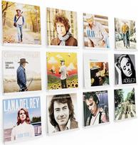 12 vnt. vinilinių plokštelių laikiklių rinkinys, medinis vinilinių plokštelių laikiklis, vinilinių plokštelių lentynos laikiklis, vinilinių plokštelių sieninis laikiklis, skirtas laikyti plokšteles, kompaktinius diskus, fotoalbumus ir kolekcijas (moterims