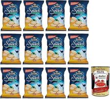 12 x Riso Scotti Risette Erbe Fini, ryžių užkandis su smulkiais prieskoniais, ekologiškas ryžių pyragas be glitimo, nekeptas, be gliutamato, 60 g + itališka gurmaniška Polpa di Pomodoro 400 g skardinė