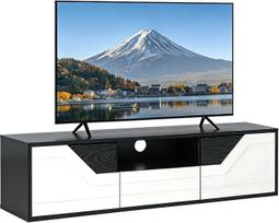 120 cm televizoriaus spintelė su 2 durelėmis ir stalčiais, televizoriaus spintelė su kabelių valdymu, televizoriaus staliukas, 120 x 30 x 30 cm