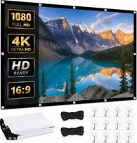 120 colių 16:9 HD sulankstomas projektoriaus ekranas, nešiojami projektoriaus ekranai, kabinamieji dvipusiai projekcijos ekranai, nesiglamžantis projektoriaus ekranas, skirtas namų kinui, namų biurui, kempingui, mokyklai ir susitikimams