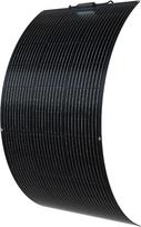 120 W, 12 V lankstus saulės kolektorius | Juodas, plonas, ilgas monokristalinis PV modulis, tinkamas naudoti kemperiuose, automobiliuose, valtėse, karavanuose, balkonuose su 12 V akumuliatoriais