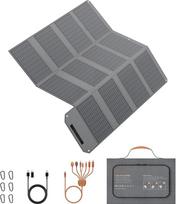 120 W, 19 V nešiojamasis saulės kolektorius, sulankstomas saulės įkroviklis | „7-in-1-Solarstecker“, IP65 atsparus vandeniui kempingo saulės kolektorius, skirtas nešiojamajai elektrinei, išmaniesiems telefonams, kempingui, pėsčiųjų žygiams ir kelionėms ga
