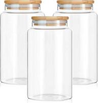 1200 ml skaidrus laikymo indas su dangčiu, didelis stiklinis indas, pakuotė