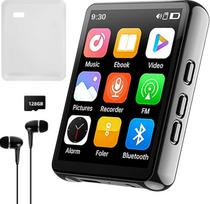 128GB MP3 grotuvas su „Bluetooth“, nešiojamas skaitmeninis muzikos grotuvas su garsiakalbiu, 2,4 colių „Full Touch“ ekranas, „HiFi“ garso kokybė, FM radijo įrašymo funkcija, komplekte su laidinėmis ausinėmis, skirtas bėgimui, sporto salėje