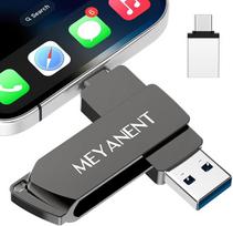 128GB USB atmintinė, skirta „iPhone“ atminties išplėtimui ir atsarginių kopijų kūrimui vienu paspaudimu