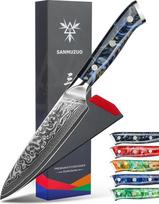 13 cm ilgio japoniškas virtuvinis peilis - VG 10 Damasko plieno virtuvinis peilis su dervos rankena - Xuan serija (Star Black)