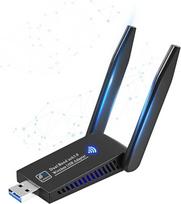 1300Mbit/s USB WLAN raktas kompiuteriui. USB WLAN adapteris, 5 GHz / 2,4 GHz, didelio stiprumo dviguba 5 dBi antena, WLAN imtuvas, MU-MIMO, „Wi-Fi“ raktas, WPA2, WLAN kompiuteryje, skirtas „Windows XP“, „11“, „10“, „8.1“, „8“, „7“ ir „Mac OS“
