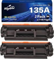 135A tonerio kasetė (su lustu), suderinama su HP Laserjet M209dw MFP M234dw M234sdn M234sdw 135A W1350A W1350X toneriu (standartinė, 2 juodos spalvos)
