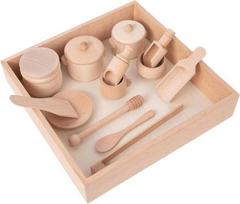 14 vienetų medinių sensorinių šiukšliadėžių įrankių Perkėlimas Darbas su medine dėžute Sensory Table Tools