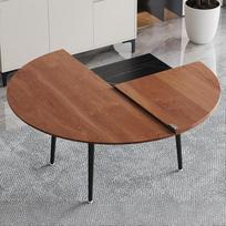 140 cm sulankstomas apvalus medinis valgomojo stalas Išplečiamas stalviršis 10 žmonių Idealiai tinka naudoti viduje ir lauke Elegantiška riešutmedžio apdaila Puikiai tinka šeimos susibūrimams