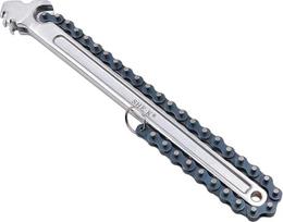 15 colių „Half Moon“ grandininis raktas – 540 mm ilgio – su fiksavimo mechanizmu – puikiai tinka dirbti su dideliais vamzdžių sujungimais ir vykdyti santechnikos darbus