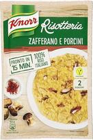 15 vnt. „Knorr Risotto Zafferano e Porcini“ – ryžiai su šafranu ir porcini grybais, 175 g, 100 % itališki paruoštiniai patiekalai, ryžių patiekalai