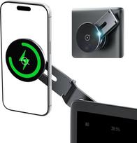 15 W „MagSafe“ mobiliojo telefono laikiklis automobiliui su įkrovimo funkcija, skirtas „Tesla Model 3/Y/S/X/Cybertruck“ modeliams, sulankstomas ir ištraukiamas metalinis laikiklis su N55 magnetais, skirtas „iPhone 17–12“ modeliams